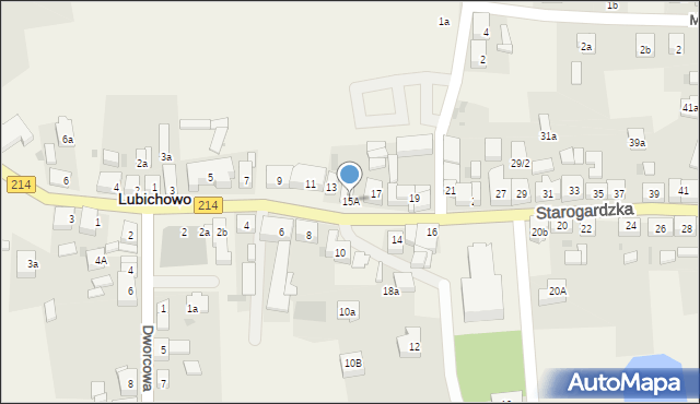 Lubichowo, Starogardzka, 15A, mapa Lubichowo