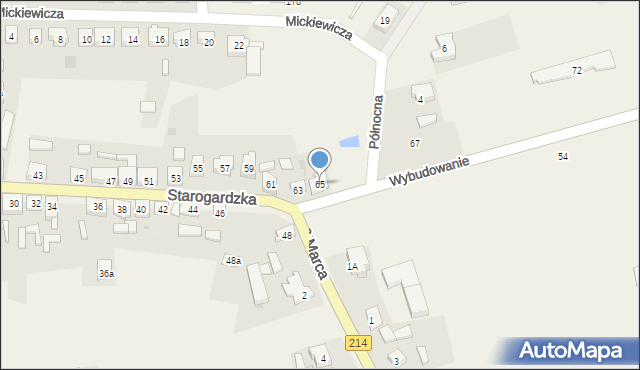 Lubichowo, Starogardzka, 65, mapa Lubichowo