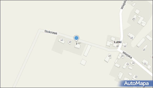 Łubki, Stokrotek, 8, mapa Łubki