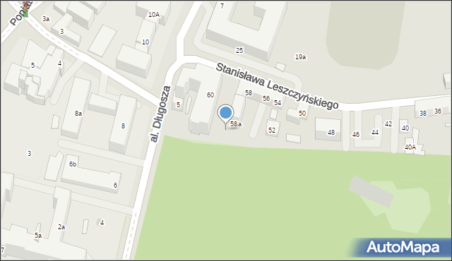 Lublin, Stanisława Leszczyńskiego, 60a, mapa Lublina