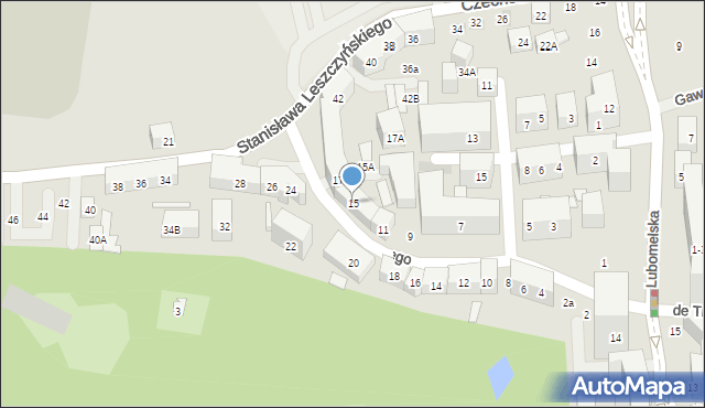 Lublin, Stanisława Leszczyńskiego, 15, mapa Lublina