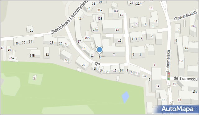 Lublin, Stanisława Leszczyńskiego, 9, mapa Lublina