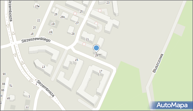 Lublin, Strzeszewskiego Czesława, 19, mapa Lublina