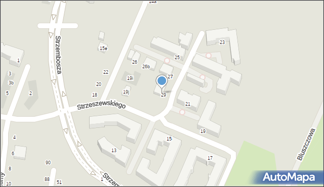 Lublin, Strzeszewskiego Czesława, 28, mapa Lublina