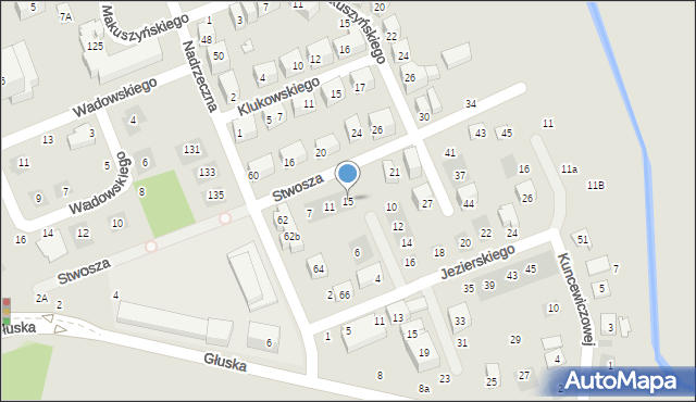Lublin, Stwosza Wita, 15, mapa Lublina