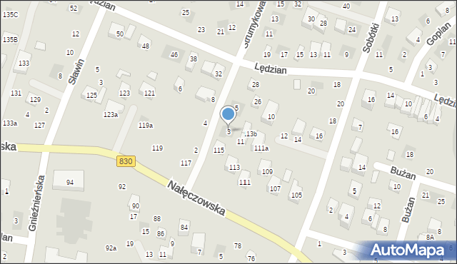 Lublin, Strumykowa, 3, mapa Lublina