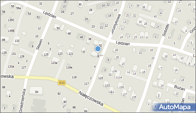 Lublin, Strumykowa, 8, mapa Lublina