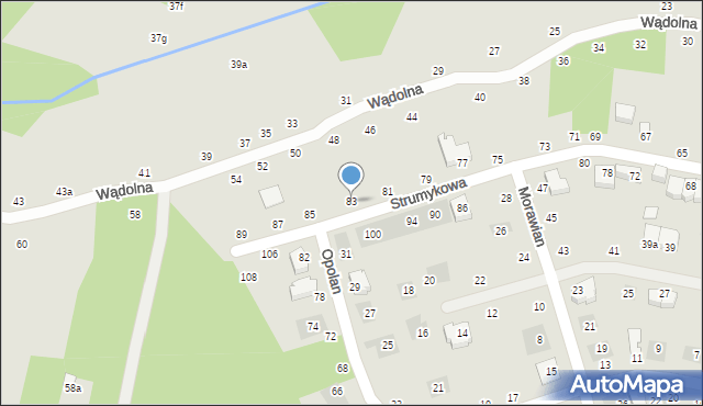 Lublin, Strumykowa, 83, mapa Lublina