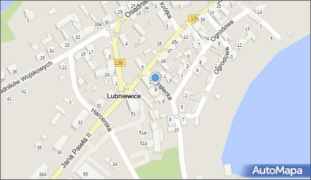 Lubniewice, Strzelecka, 4, mapa Lubniewice