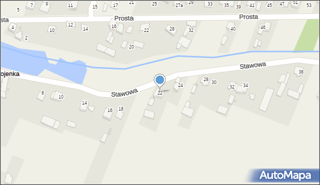 Lubojenka, Stawowa, 22, mapa Lubojenka