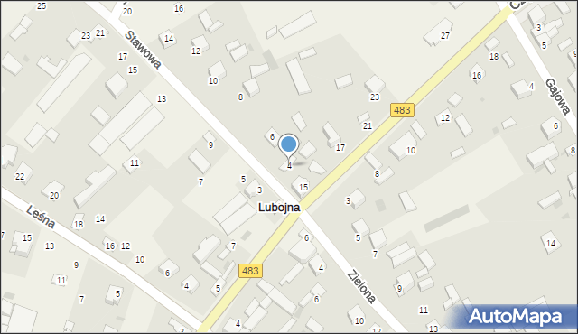 Lubojna, Stawowa, 4, mapa Lubojna