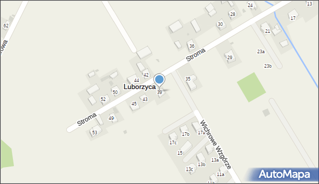 Luborzyca, Stroma, 39, mapa Luborzyca