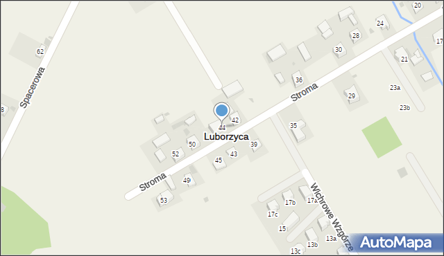 Luborzyca, Stroma, 44, mapa Luborzyca