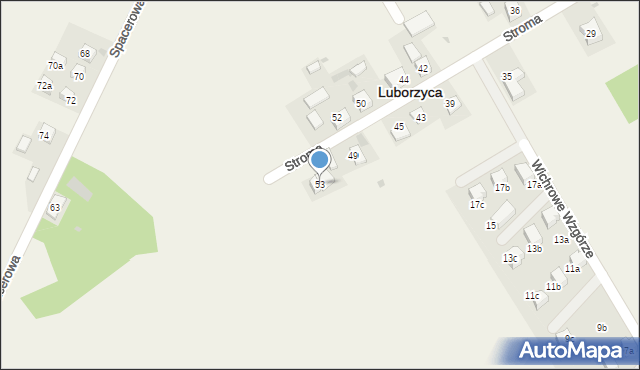 Luborzyca, Stroma, 53, mapa Luborzyca