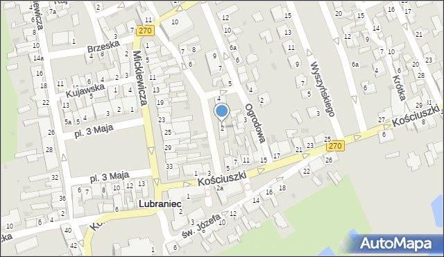 Lubraniec, Stary Rynek, 2, mapa Lubraniec