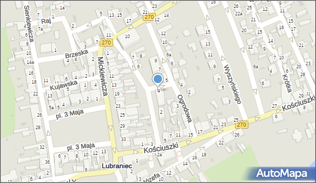 Lubraniec, Stary Rynek, 4, mapa Lubraniec