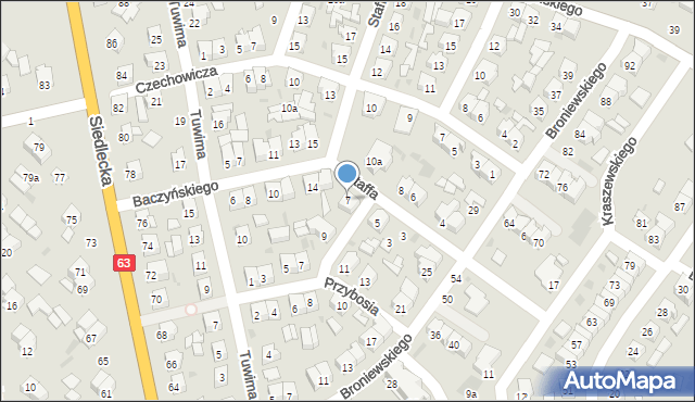 Łuków, Staffa Leopolda, 7, mapa Łuków