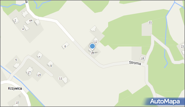 Lusina, Stroma, 15, mapa Lusina