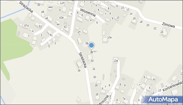 Luszowice, Strażacka, 36, mapa Luszowice