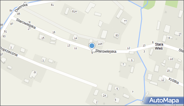 Luszowice, Starowiejska, 9, mapa Luszowice