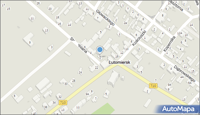 Lutomiersk, Stodolniana, 2, mapa Lutomiersk