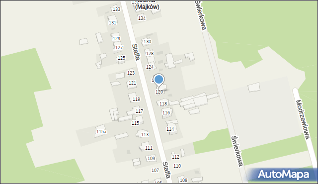 Majków, Staffa Leopolda, 120, mapa Majków