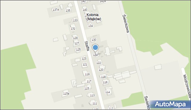 Majków, Staffa Leopolda, 124, mapa Majków