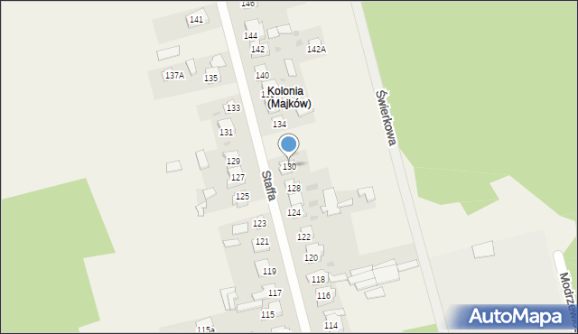 Majków, Staffa Leopolda, 130, mapa Majków