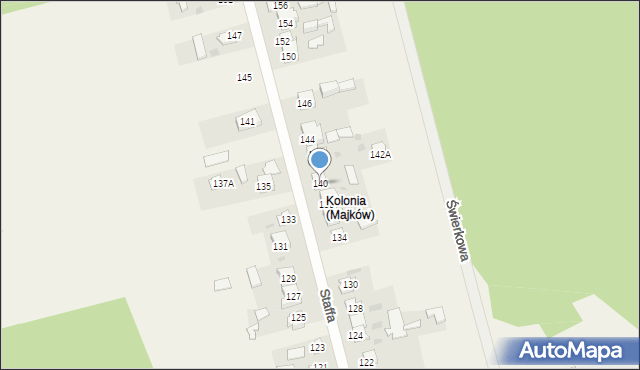 Majków, Staffa Leopolda, 140, mapa Majków