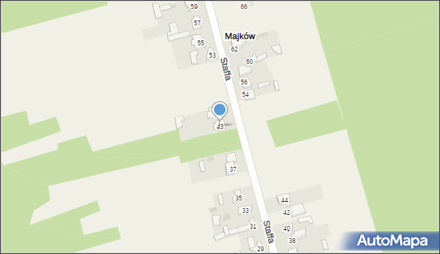 Majków, Staffa Leopolda, 43, mapa Majków