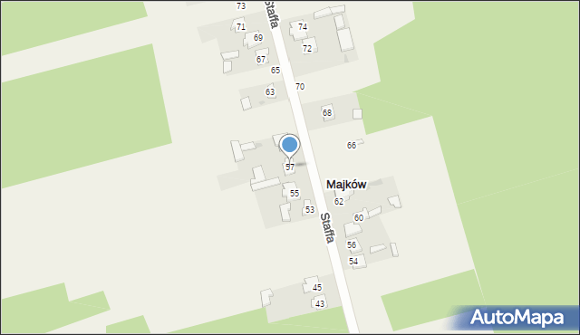 Majków, Staffa Leopolda, 57, mapa Majków