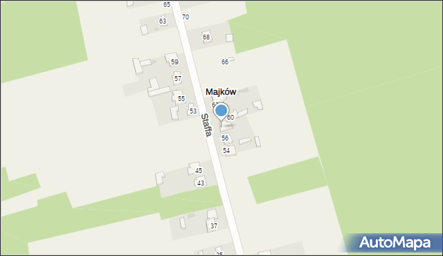 Majków, Staffa Leopolda, 58, mapa Majków