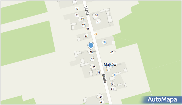 Majków, Staffa Leopolda, 59, mapa Majków