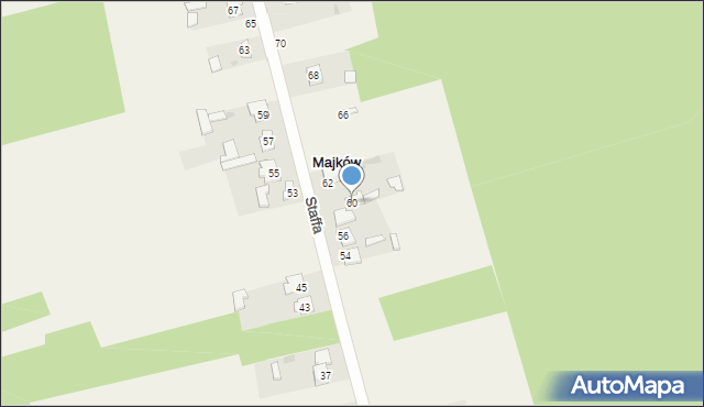 Majków, Staffa Leopolda, 60, mapa Majków