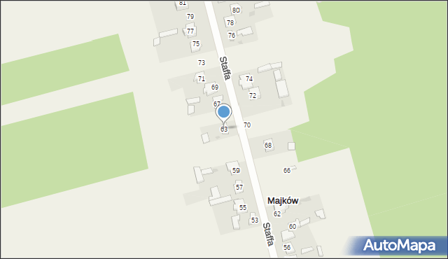 Majków, Staffa Leopolda, 63, mapa Majków