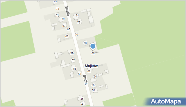 Majków, Staffa Leopolda, 66, mapa Majków