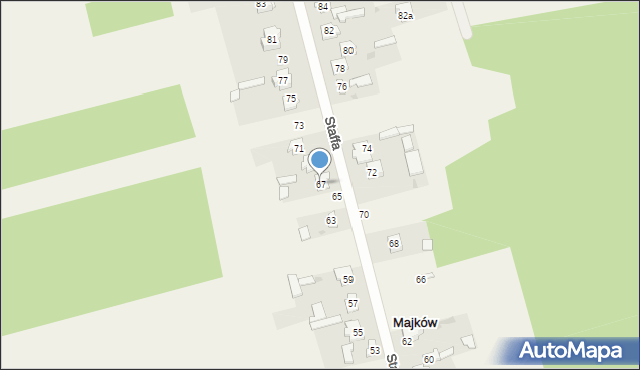 Majków, Staffa Leopolda, 67, mapa Majków