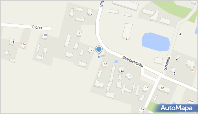 Maków, Starowiejska, 8, mapa Maków