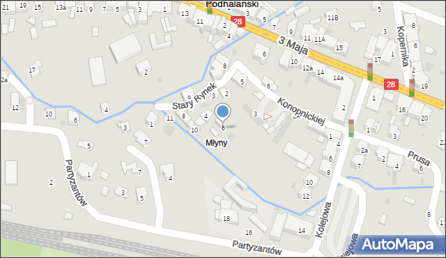 Maków Podhalański, Stary Rynek, 6, mapa Maków Podhalański