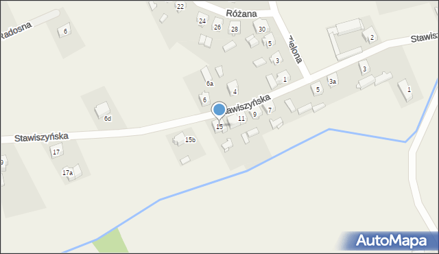 Malanów, Stawiszyńska, 15, mapa Malanów