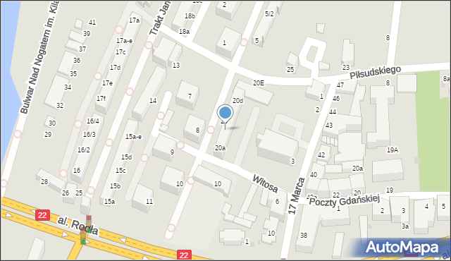Malbork, Stare Miasto, 20b, mapa Malborka