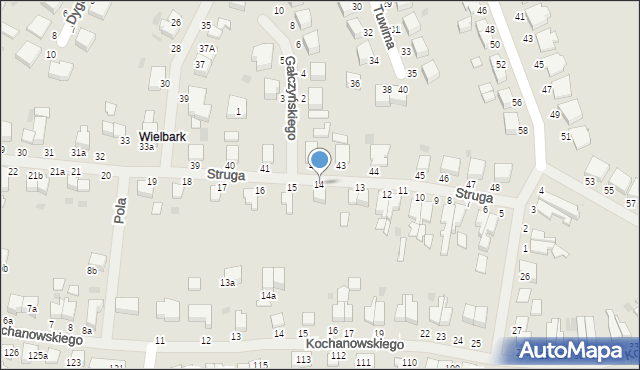 Malbork, Struga Andrzeja, 14, mapa Malborka