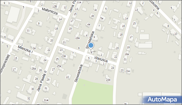 Małomice, Staszica Stanisława, 4, mapa Małomice