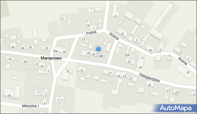 Marianowo, Stargardzka, 22A, mapa Marianowo