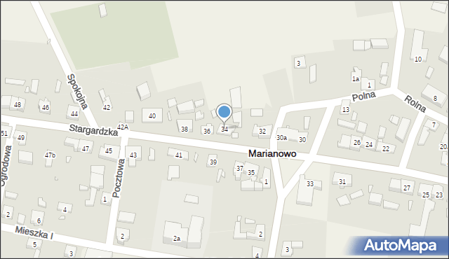 Marianowo, Stargardzka, 34, mapa Marianowo