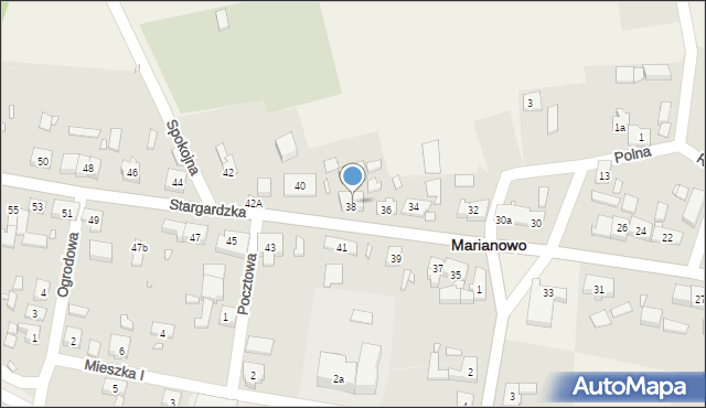 Marianowo, Stargardzka, 38a, mapa Marianowo