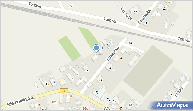 Mechnice, Strażacka, 1, mapa Mechnice