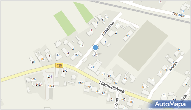 Mechnice, Strażacka, 2A, mapa Mechnice