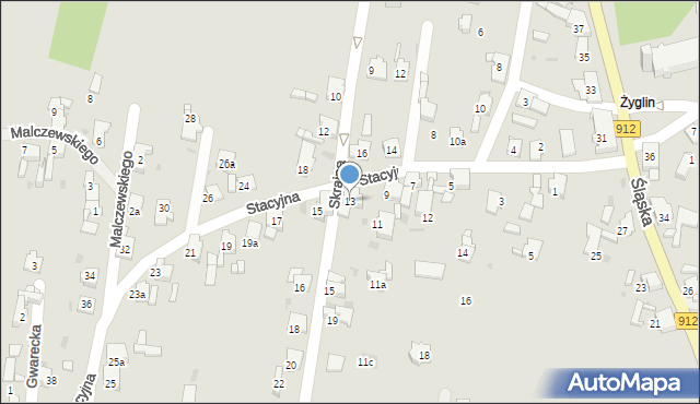 Miasteczko Śląskie, Stacyjna, 13, mapa Miasteczko Śląskie