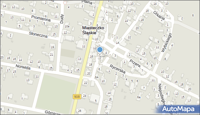 Miasteczko Śląskie, Staromiejska, 2, mapa Miasteczko Śląskie